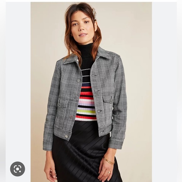 Anthropologie NWT AG The Evonne Plaid Trucker Jacket Size XS. - Picture 11 of 11